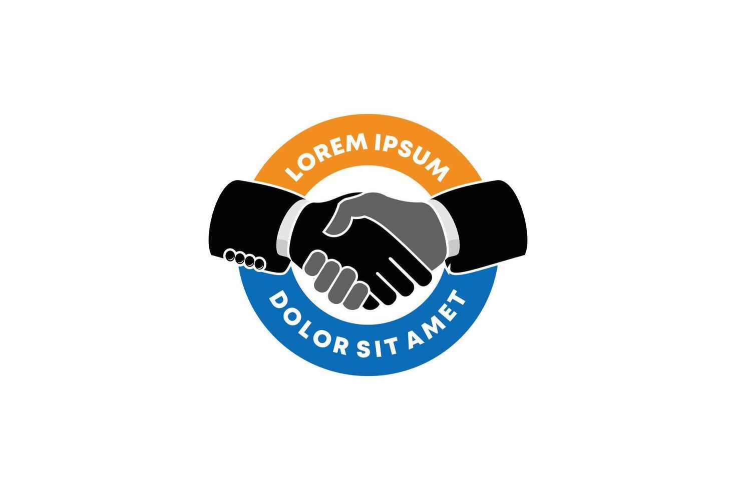 Handshake deal logo design that symbolizes cooperation, partnership, trust and friendship vector