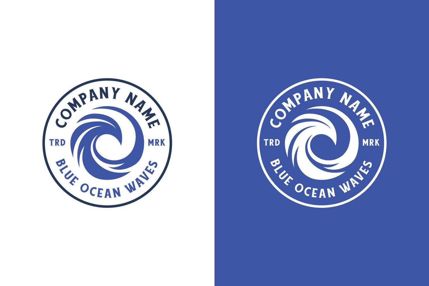 wavy blue ocean logo icon design with abstract wave gradient graphic symbol illustration vector