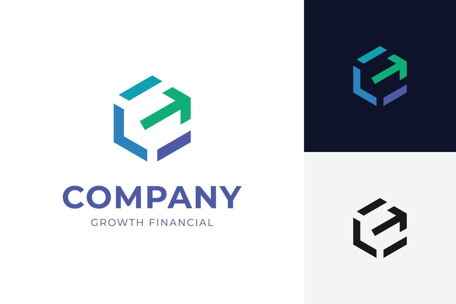 Move logo design. Financial logo with arrow growth up graphic concept for business investment, marketing, finance, and Logistics logo template vector