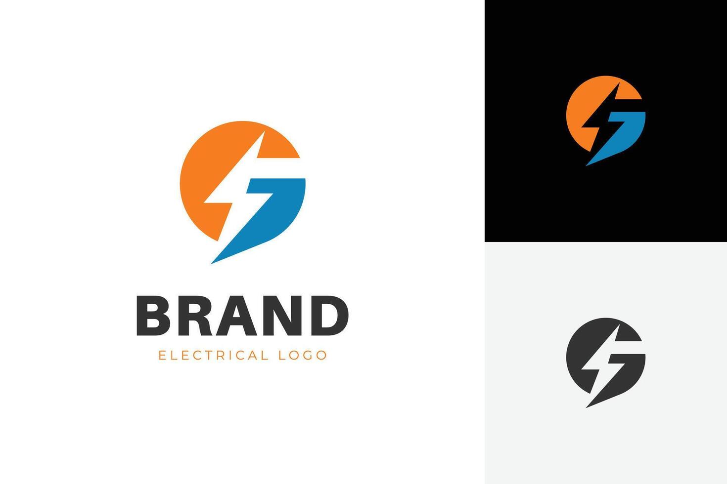 Thunderbolt flash energy logo design. Abstract letter g electric identity logo. for power lightning symbol, graphic illustration vector