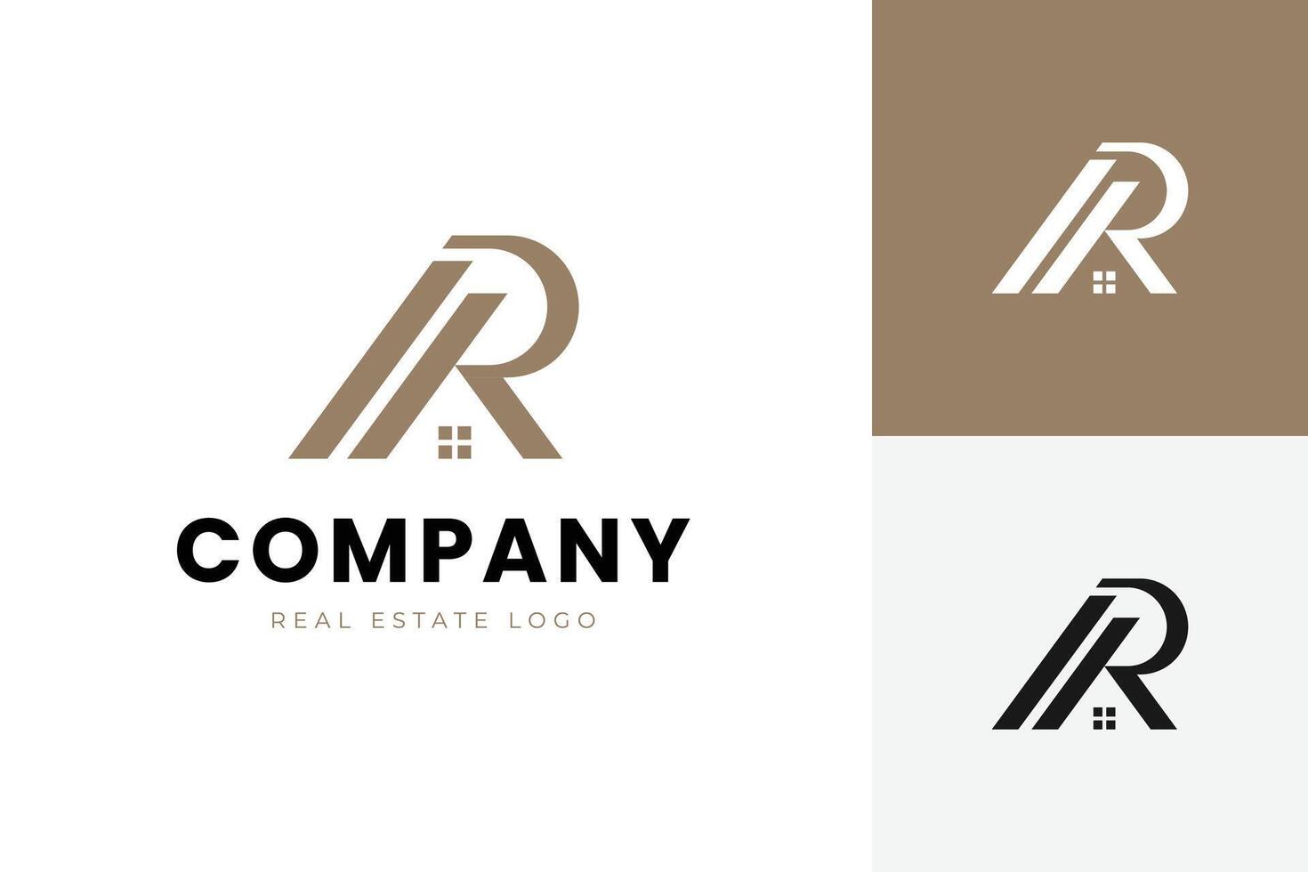 Letter R house logo icon design simple and elegant graphic symbol. property investment logo template vector