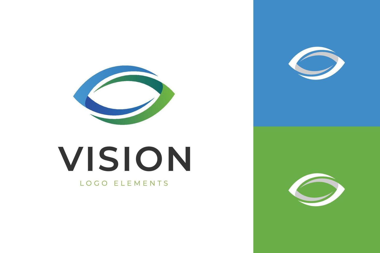 Eye Vision logo design, abstract eye sight graphic symbol vector