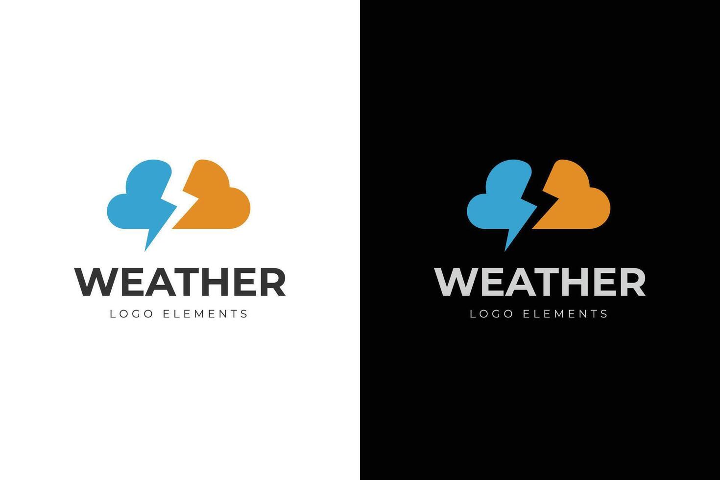 Thunderstorm with cloud logo icon design graphic illustration vector