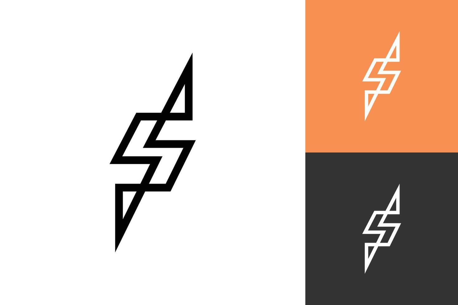 Abstract letter s electrical identity logo. thunderbolt flash energy logo icon design for power lightning symbol, graphic vector