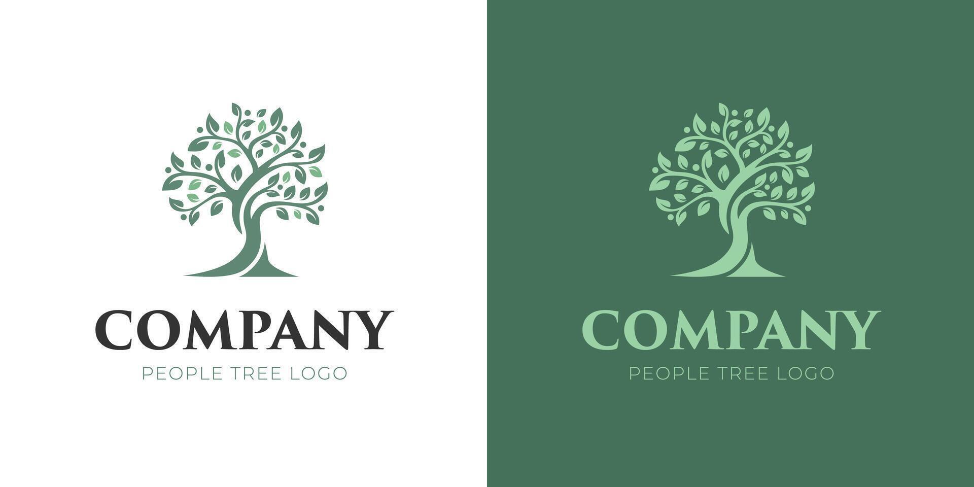 Tree Of Life Logo design with People Family graphic symbol. Tree Branch together concept design illustration vector