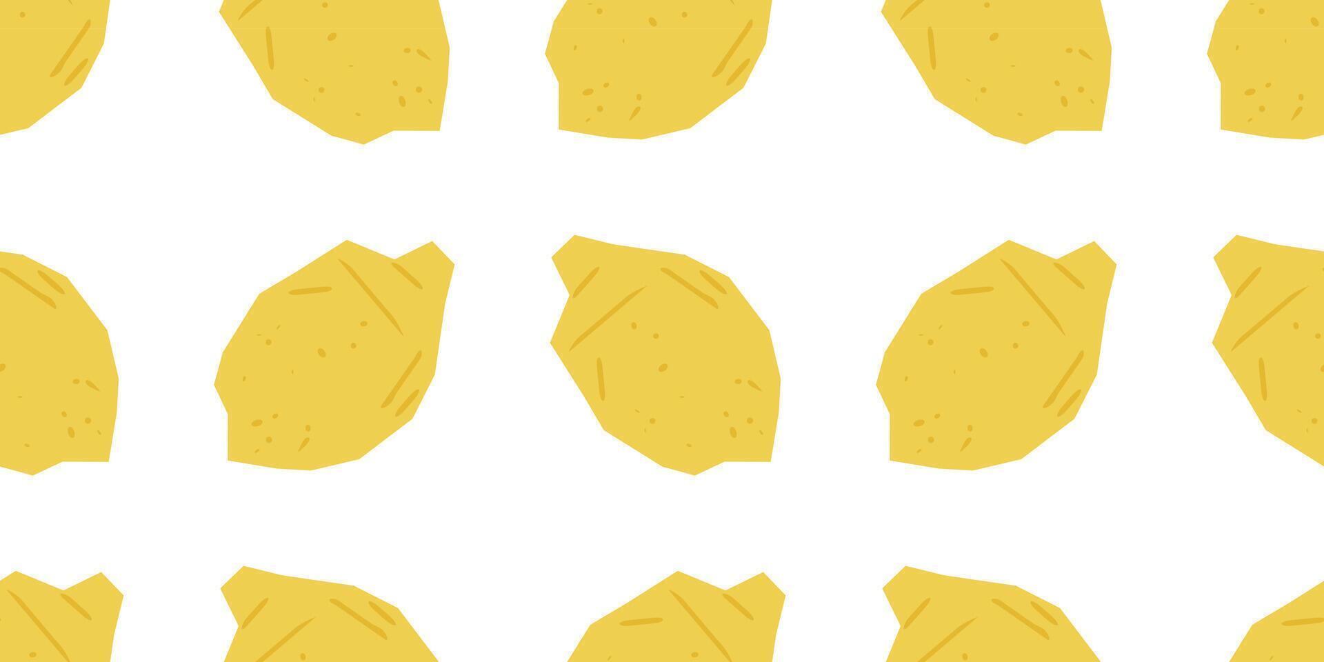 Seamless Whole Lemon Fruit Pattern vector
