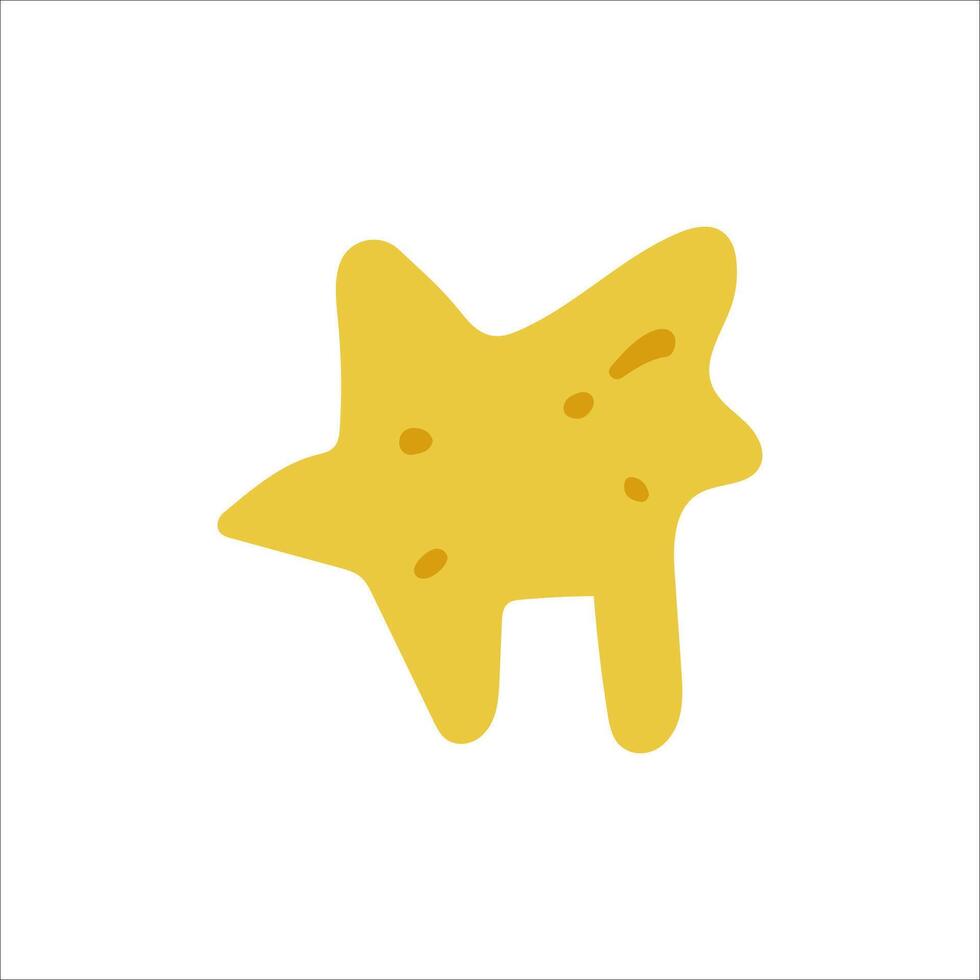 Cartoon Yellow Abstract Star Shape vector