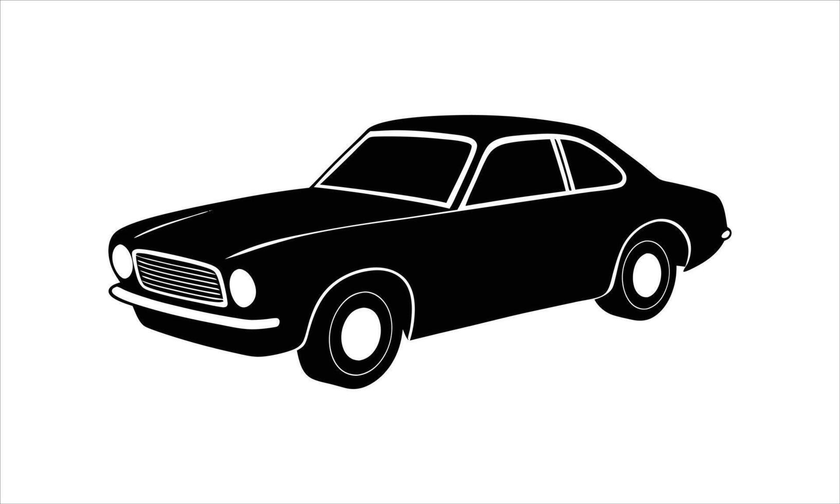 Classic Car Silhouette Icon vector