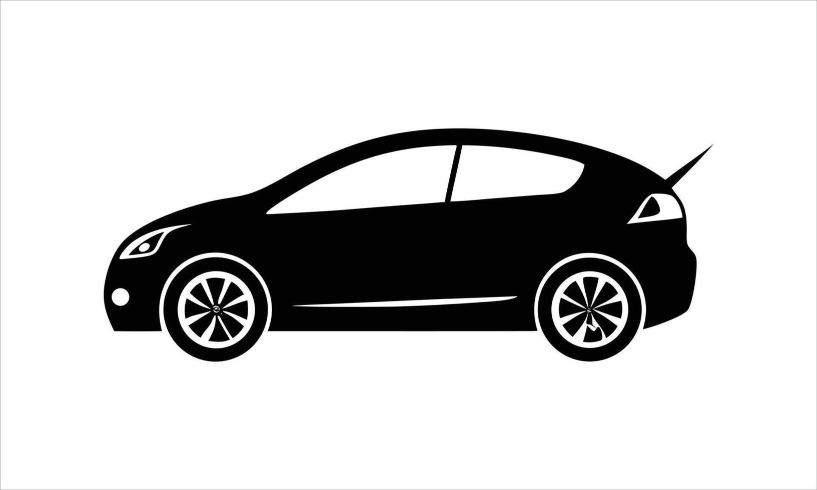 Sleek Hybrid Car Modern Eco-Friendly Transportation vector