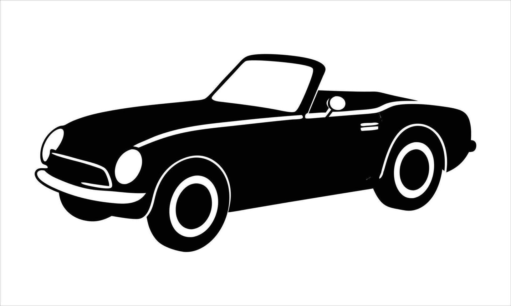 Sleek Convertible Sports Car Open-Air Luxury vector