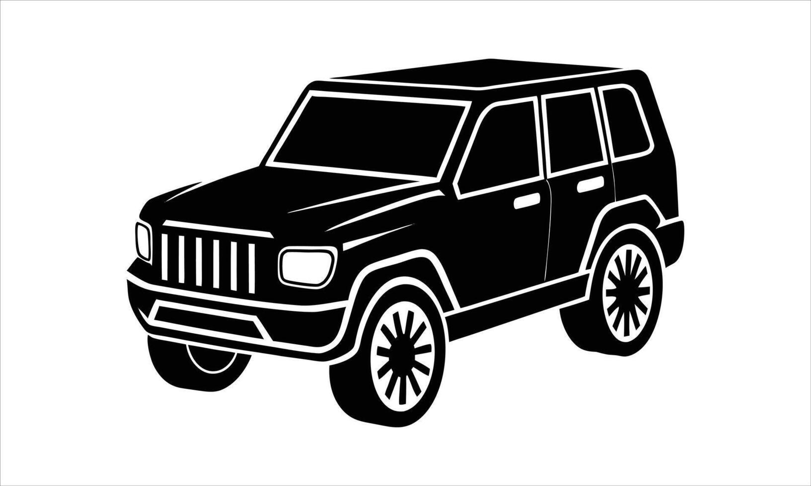 Sport Utility Vehicle Rugged Car Icon vector