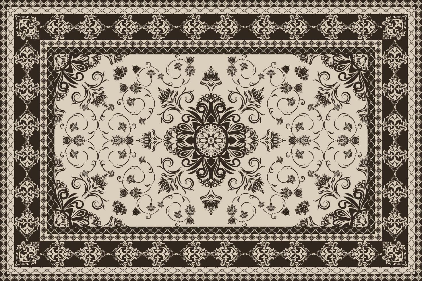 Add a touch of sophistication to your work with this intricate damask pattern file vector