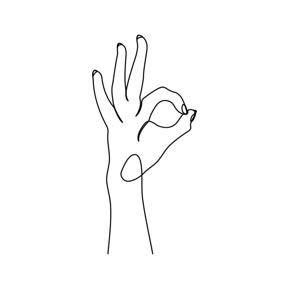 Hand sketch in continuous one line minimalist art vector