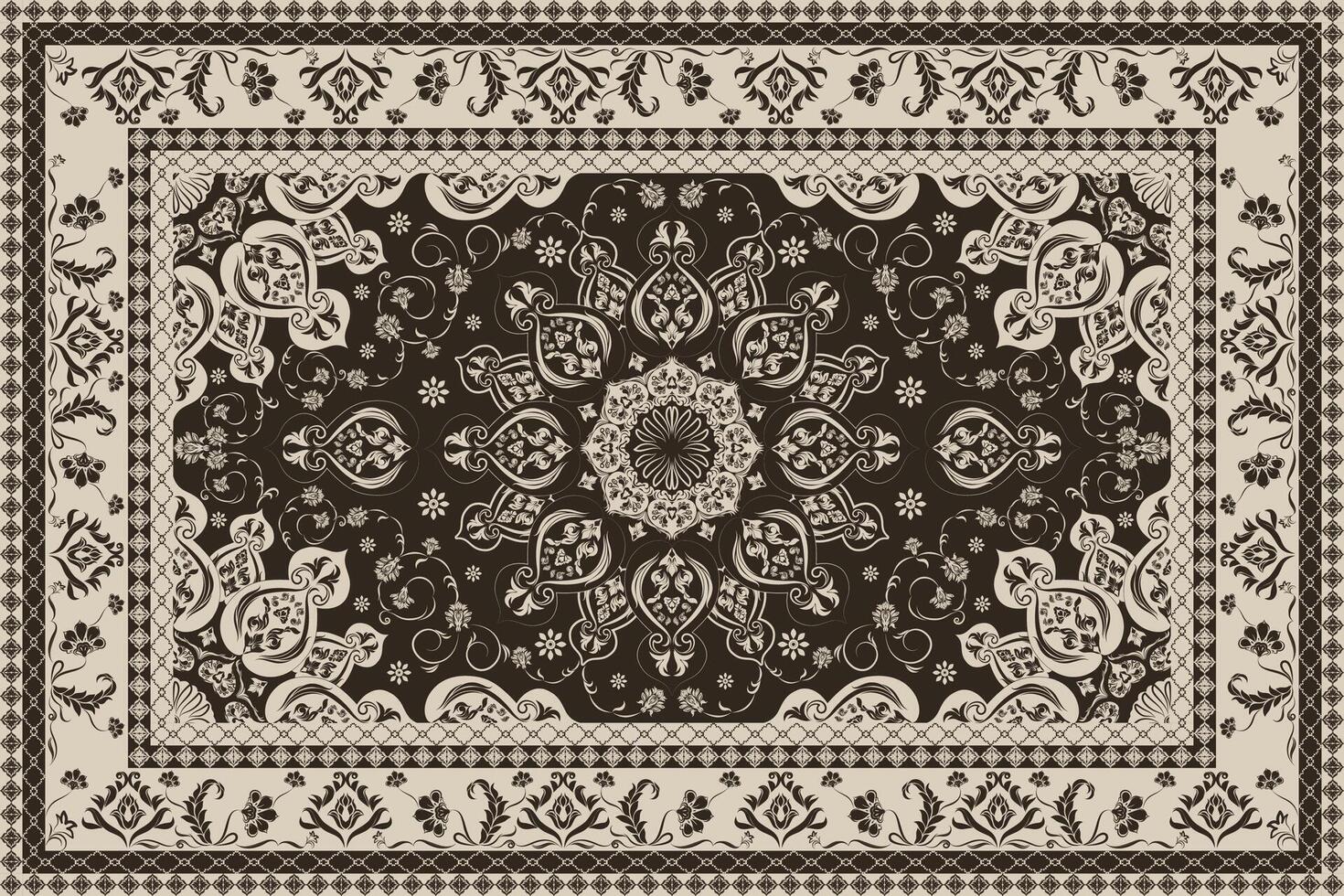 Enhance your designs with this stunning damask pattern, ideal for textiles and wallpaper. vector