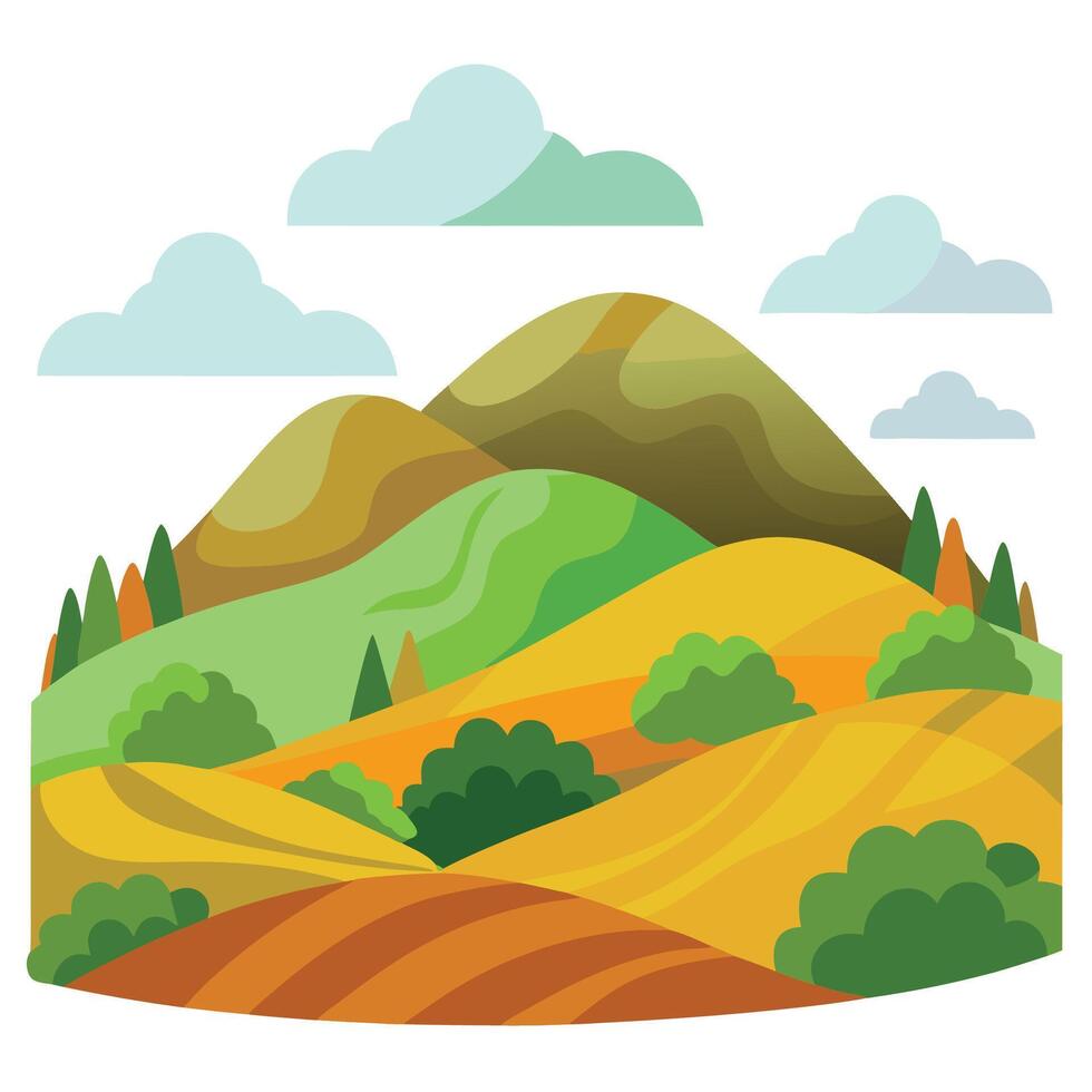Hills in Natural Harmony vector