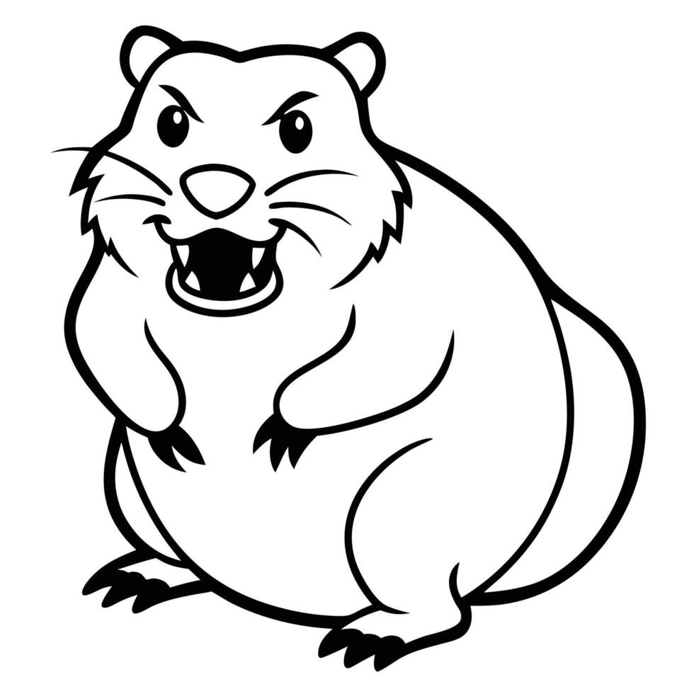 Friendly Bear Head Sketch vector