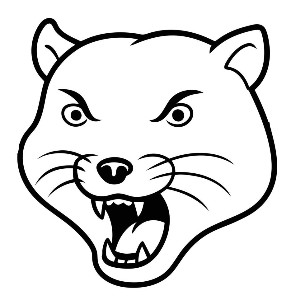 Funny Bear Face Illustration vector