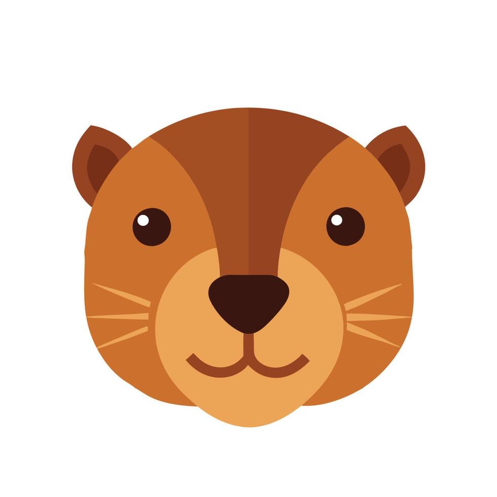 Soft Bear Face Artwork vector
