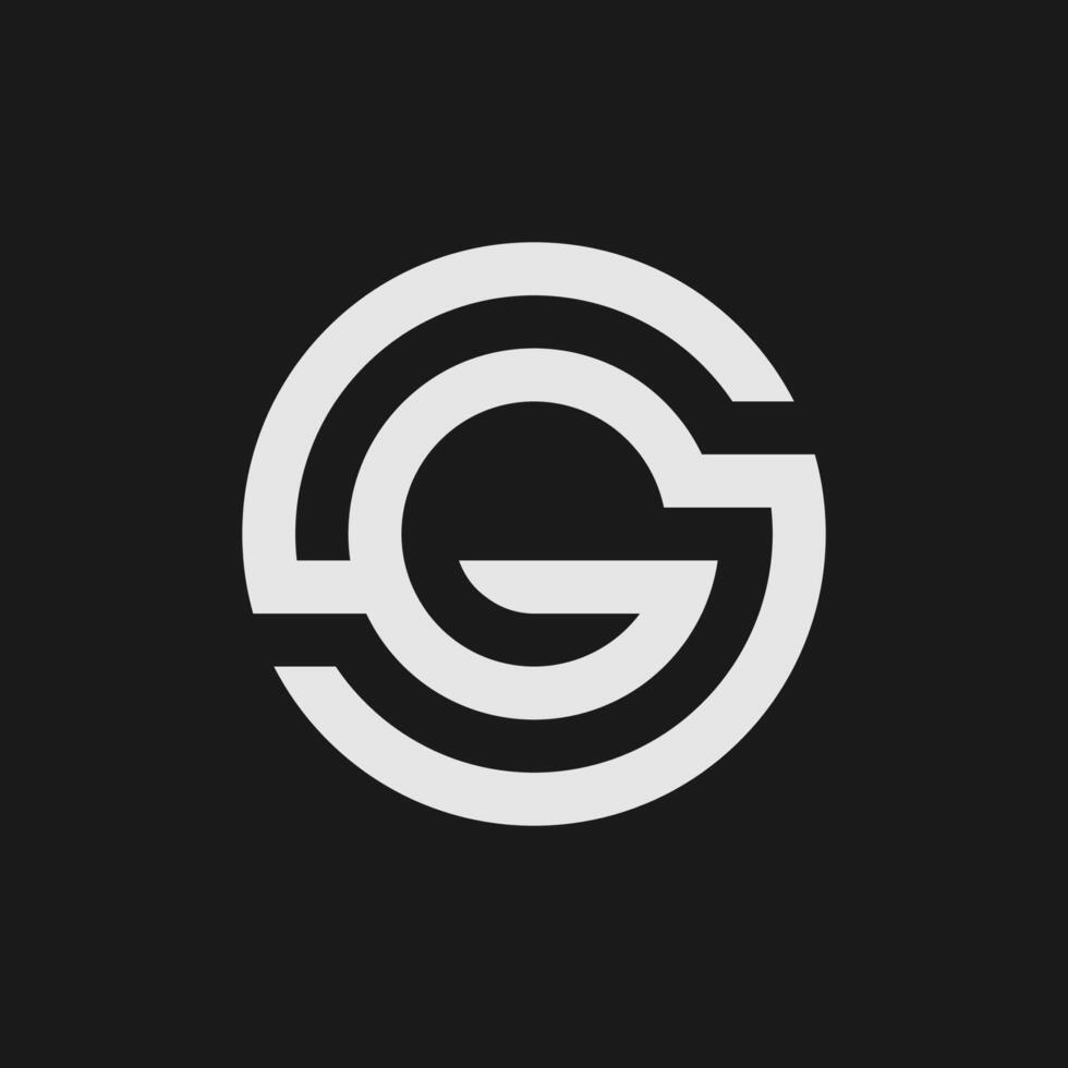 Geometric Letter SG or GS Monogram Logo design vector