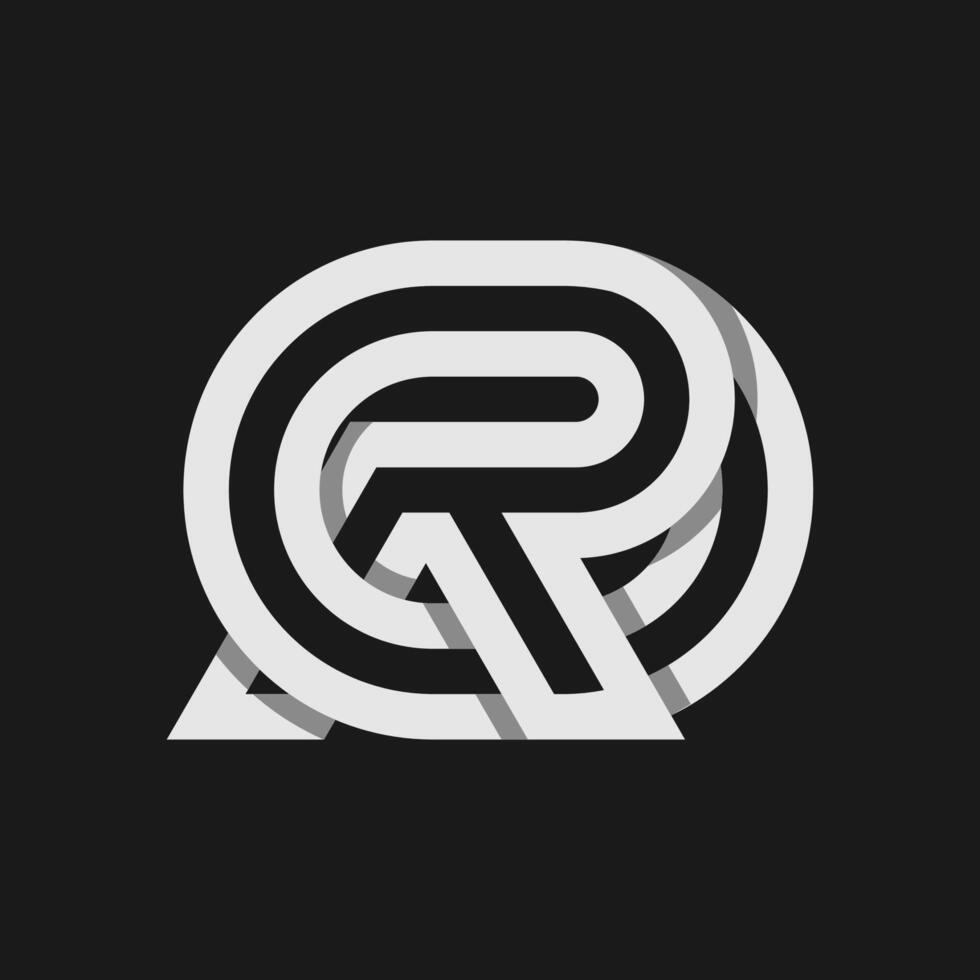 Geometric Letter RO or OR Monogram Logo design vector
