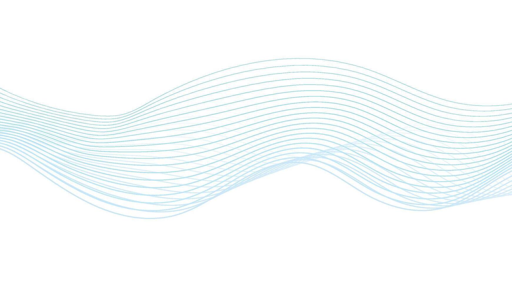 Soft Blue Gradient Flowing Waves on White Background vector