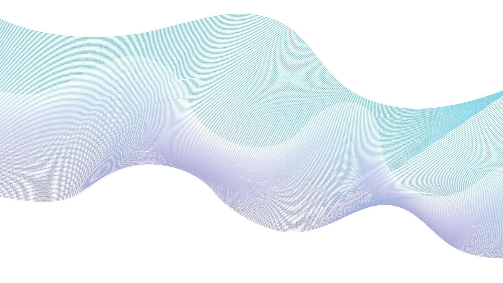 Fluid Gradient Waves in Blue and Purple on White Background vector
