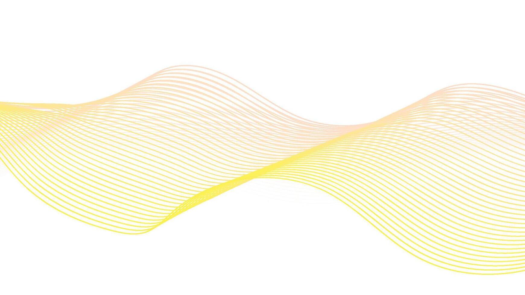 Minimalist Orange and Yellow Gradient Wavy Design vector