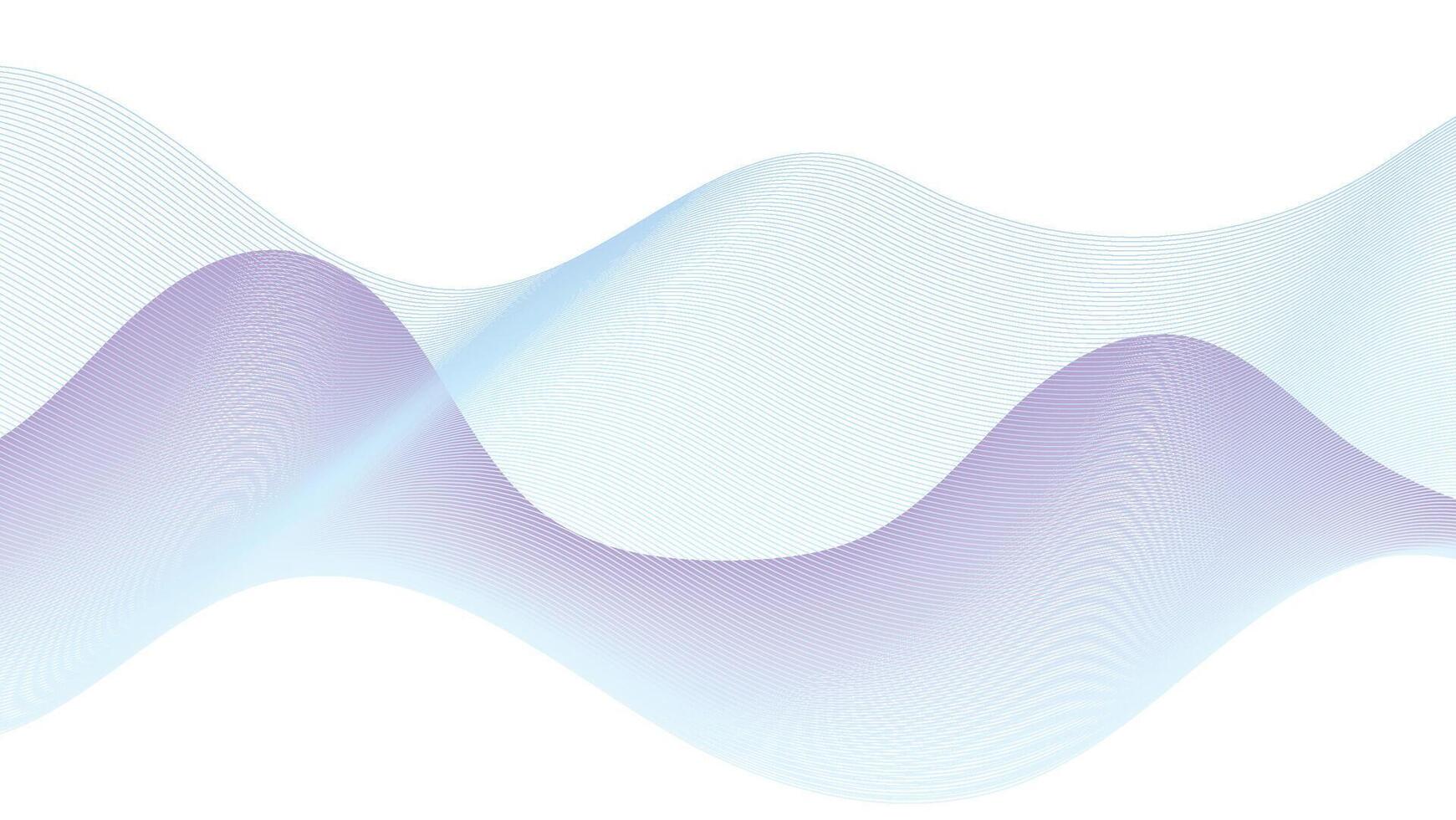 Smooth Abstract Wavy Pattern in Light Purple and Blue vector