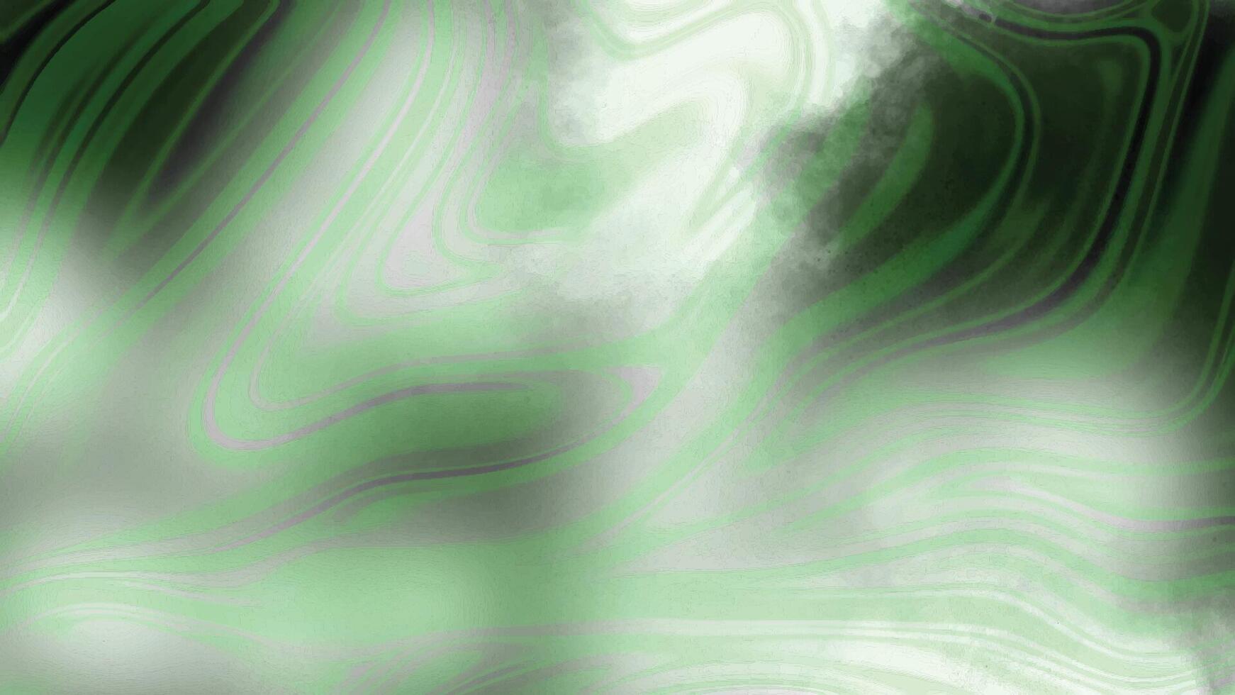 Abstract Green Smoke and Marble Texture Background with Swirling Gradient Lines vector
