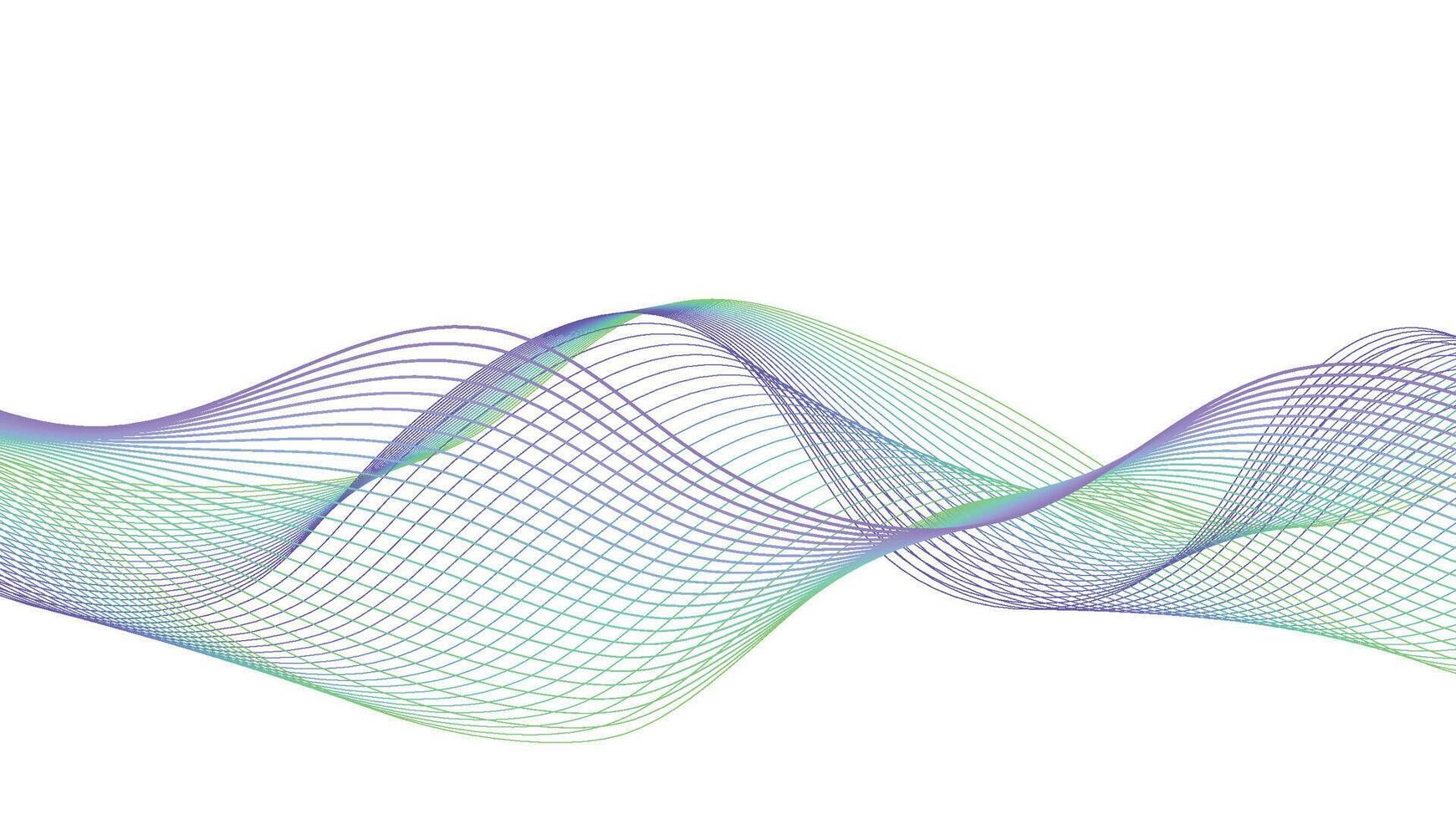 Minimalist Flowing Lines in Purple and Green Gradient vector