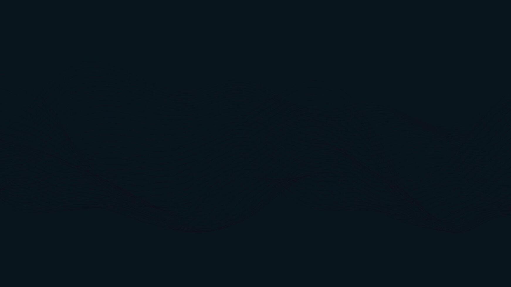 Dark Abstract Wave Background with Smooth Flowing Lines vector