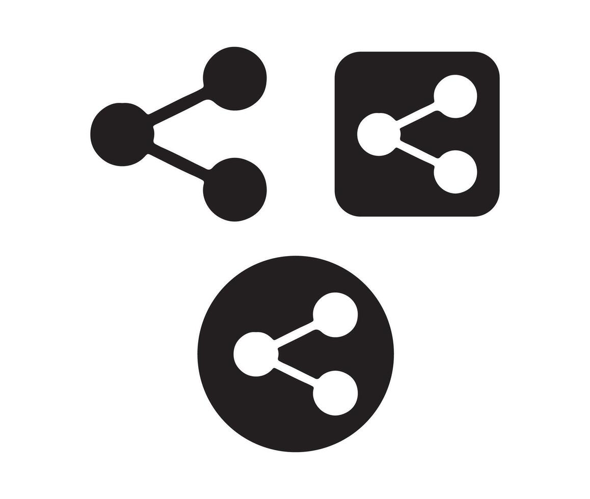 Sharing icons set. vector