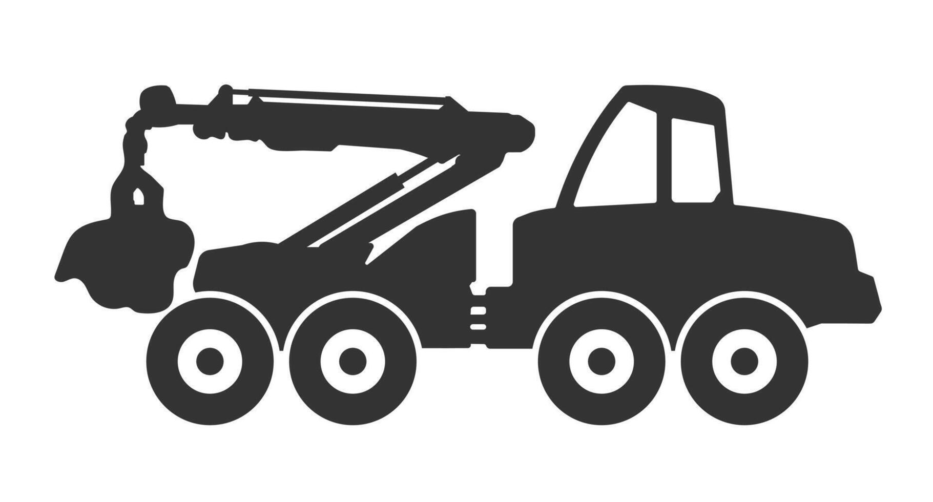 Log harvester icon symbol Shape. Timber logger machine logo sign. Woodworking industry. harvester forest illustration image. Isolated on white background. vector