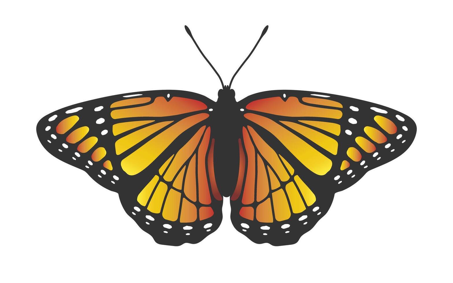 Monarch Butterfly silhouette icon symbol. Flying Butterfly moth logo sign design silhouette icon symbol. Flying Butterfly moth logo sign design. illustration image. Isolated on white background vector