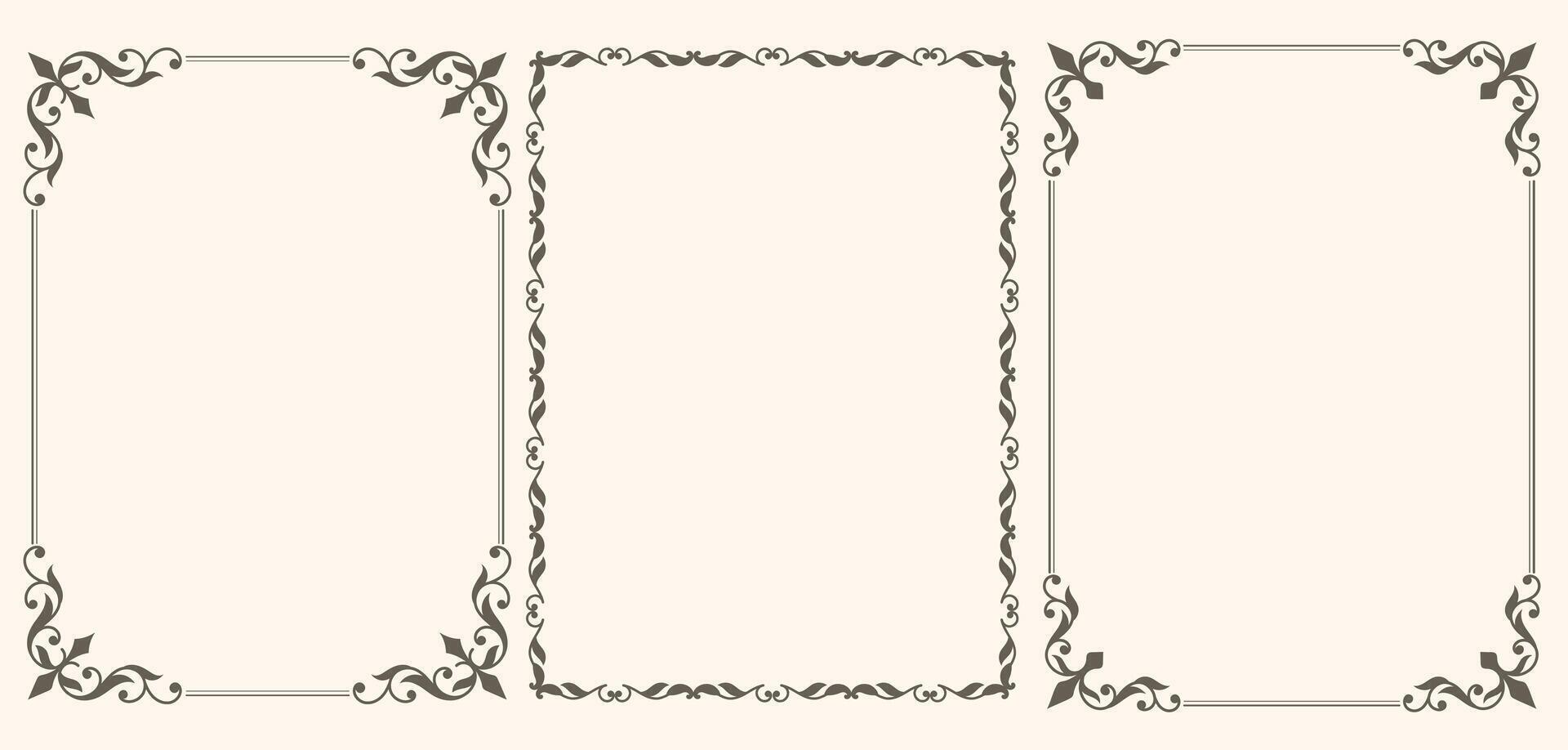Set of Certificate frames and borders vector