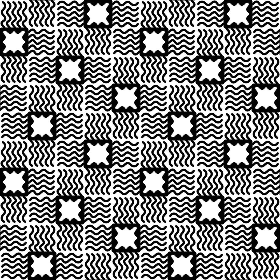 black and white line squiggle pattern vector