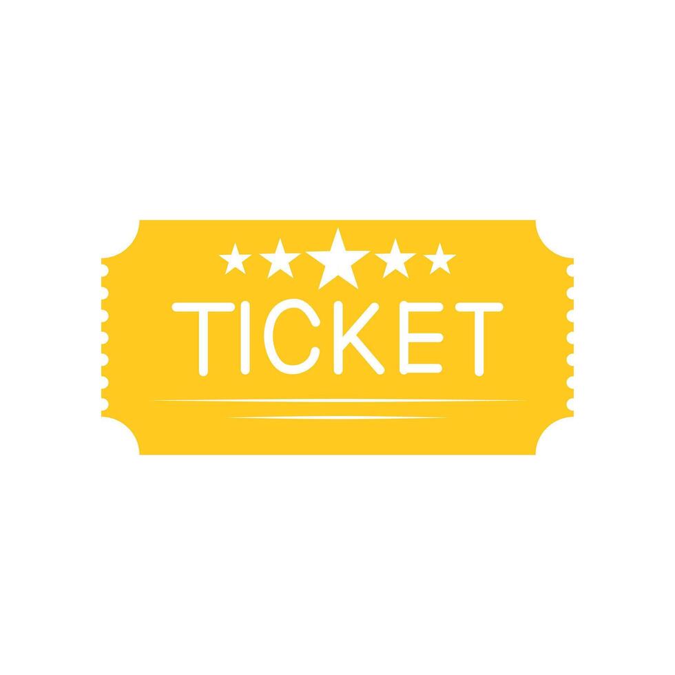 Ticket icon on a white background. vector