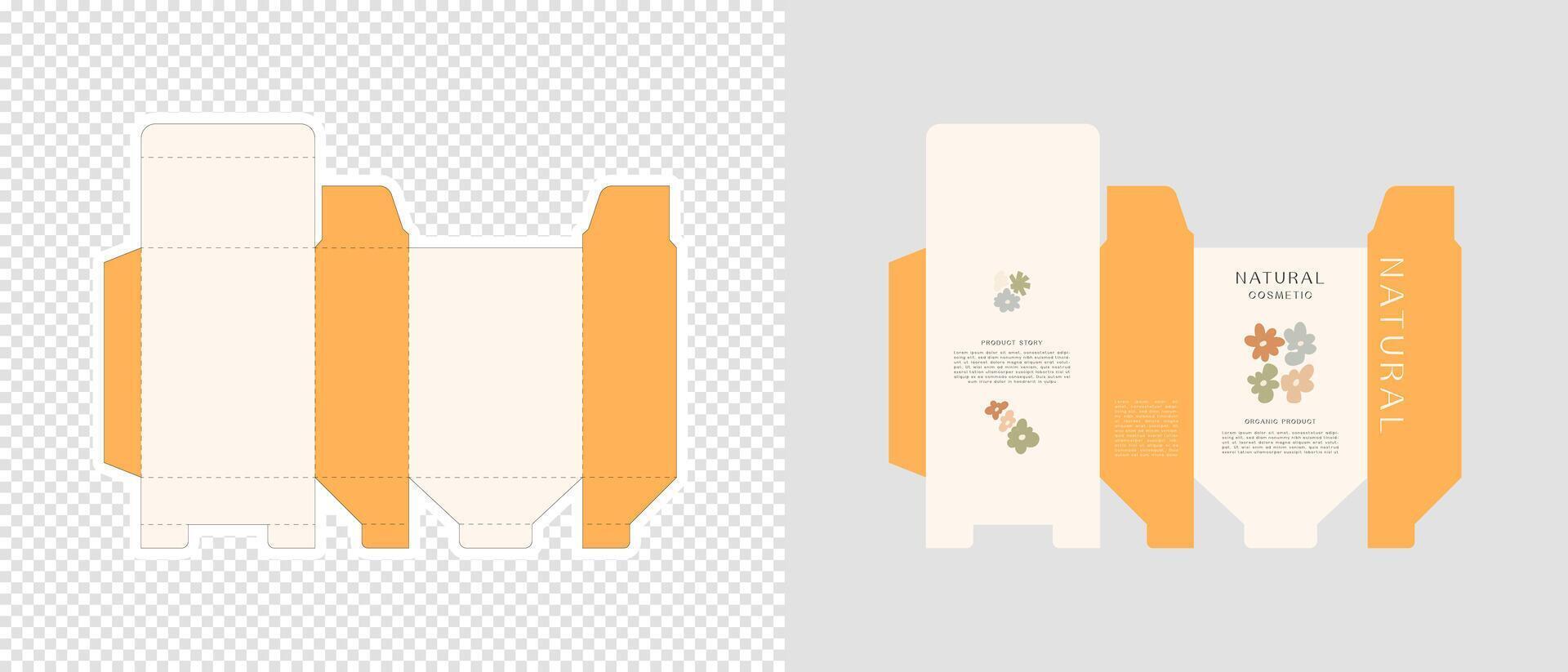 Two different packaging designs for a product vector