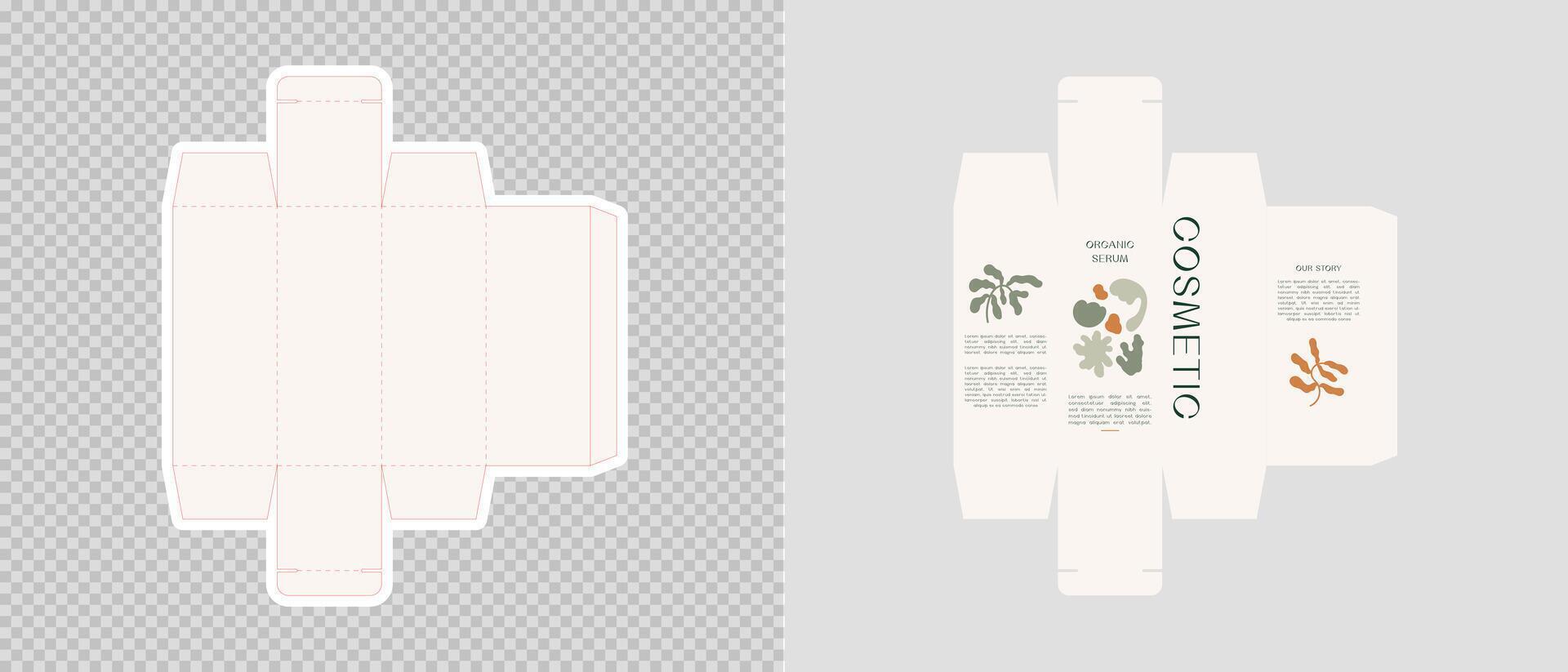 Two different packaging designs for a plant vector