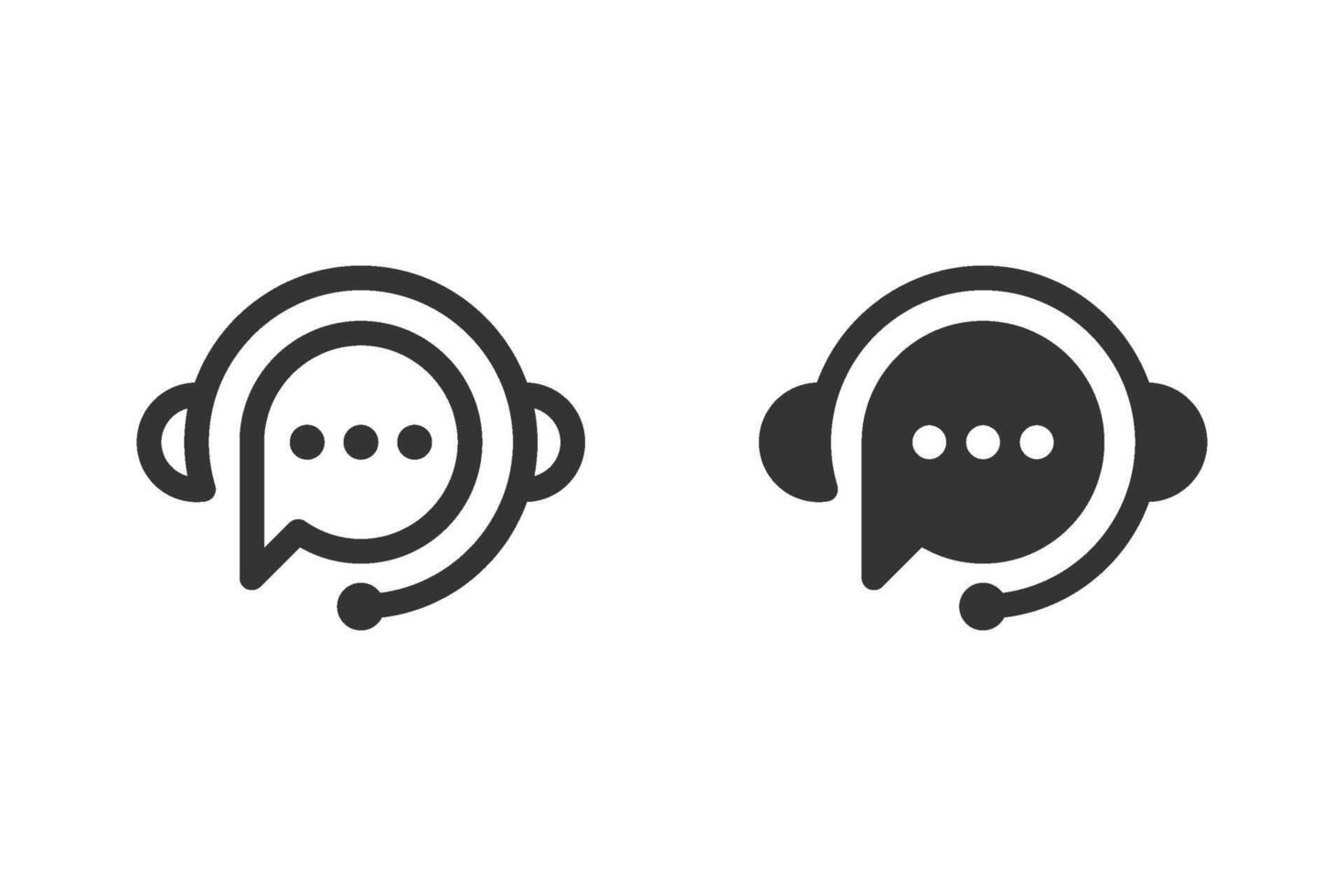 Customer support icon set. help, service or assistance. Ideal for websites, apps vector