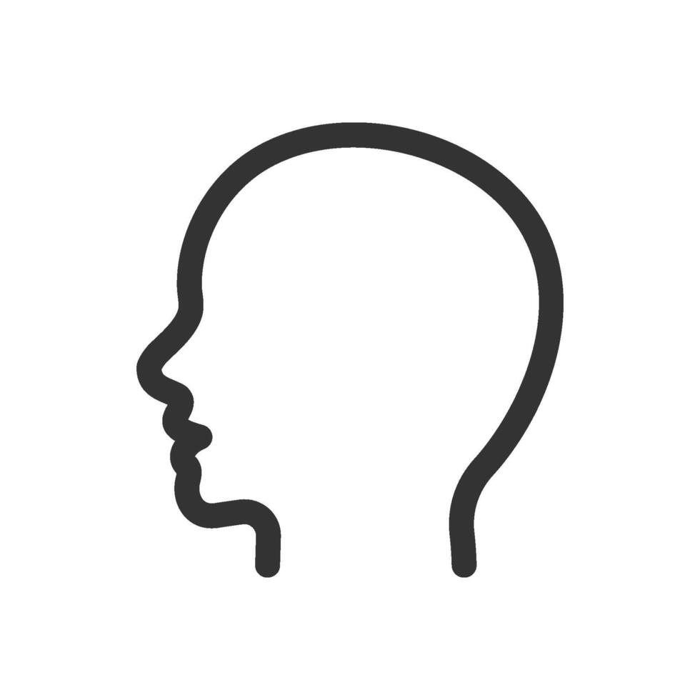 Silhouette of human head icon. Ideal for various design projects, educational materials, apps, and website elements vector