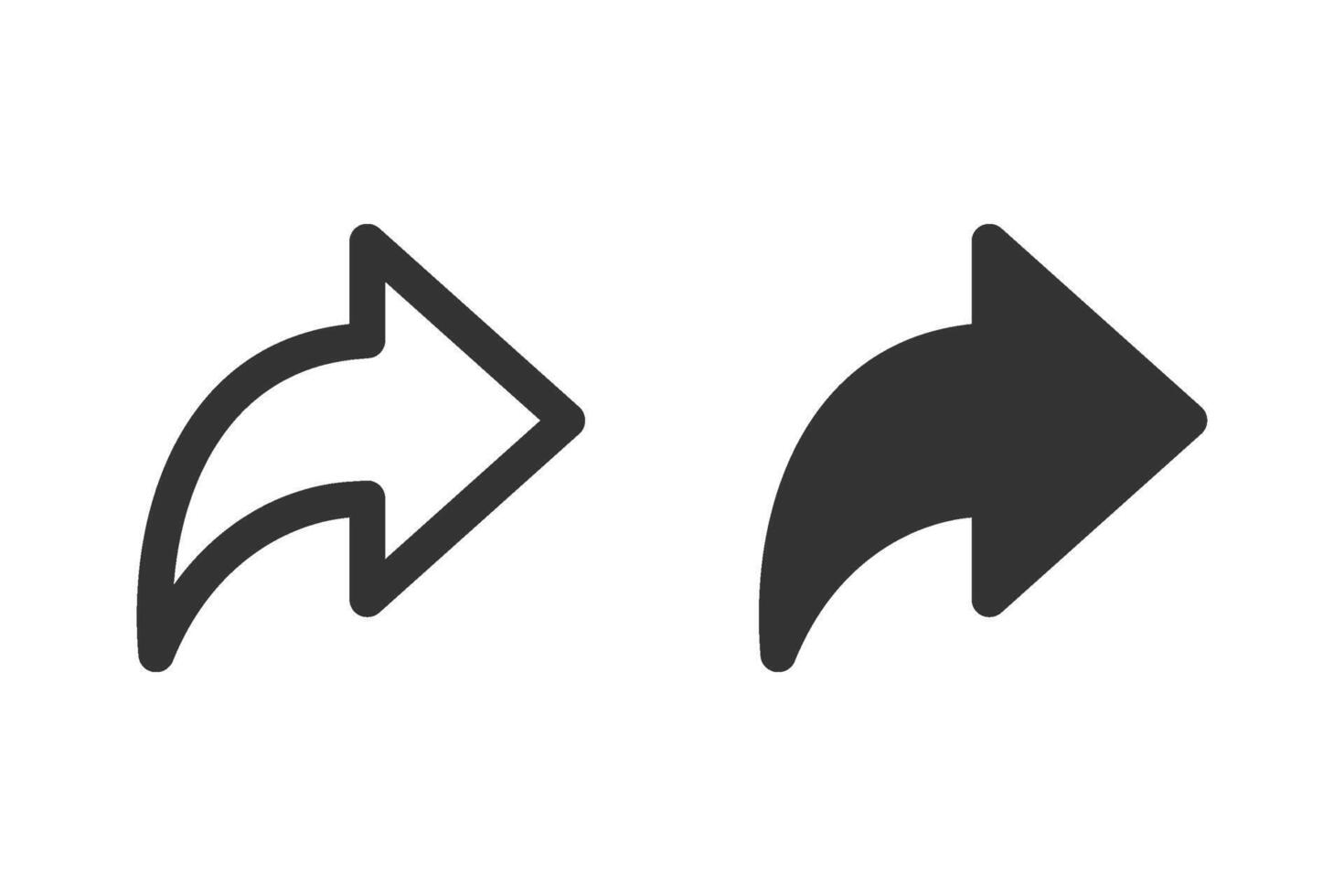 Share Icon Set. outline and solid. Perfect for web and app design, social media, and user interface elements vector