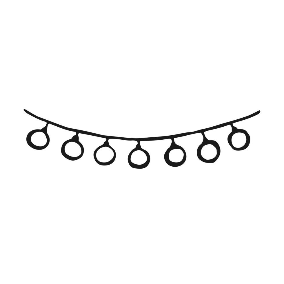 Christmas elements Hand drawn illustration. vector
