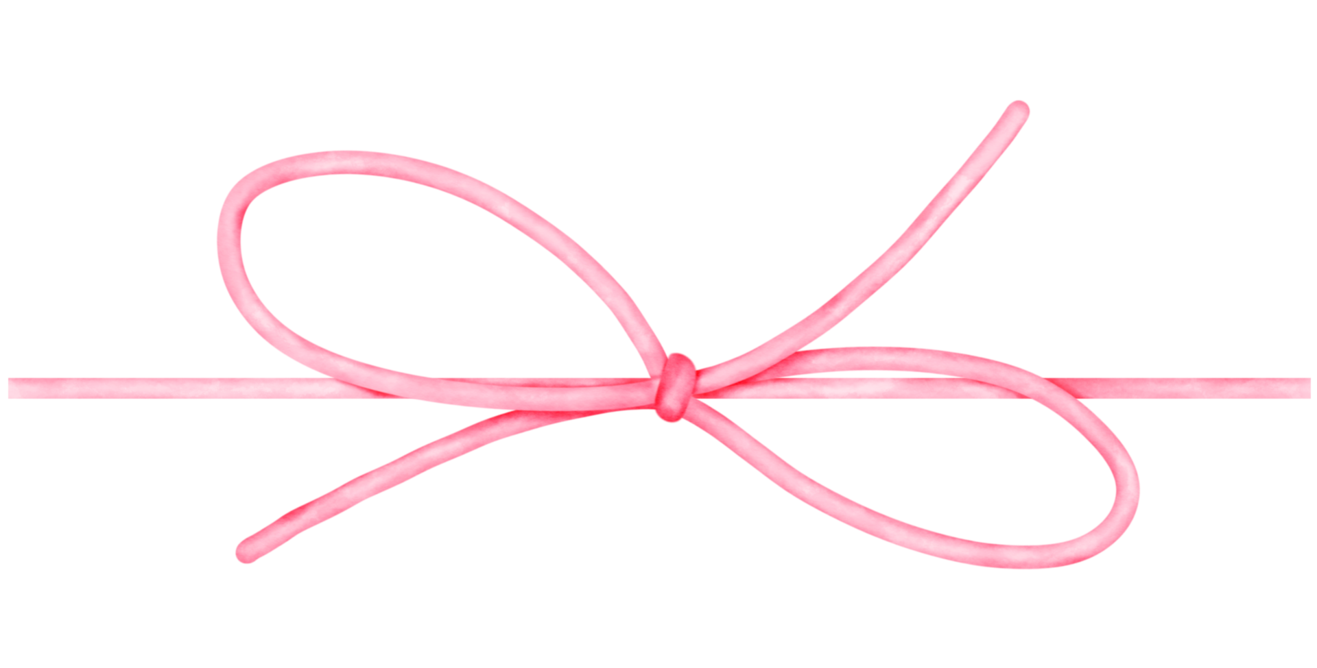 Pink rope ribbon bow png