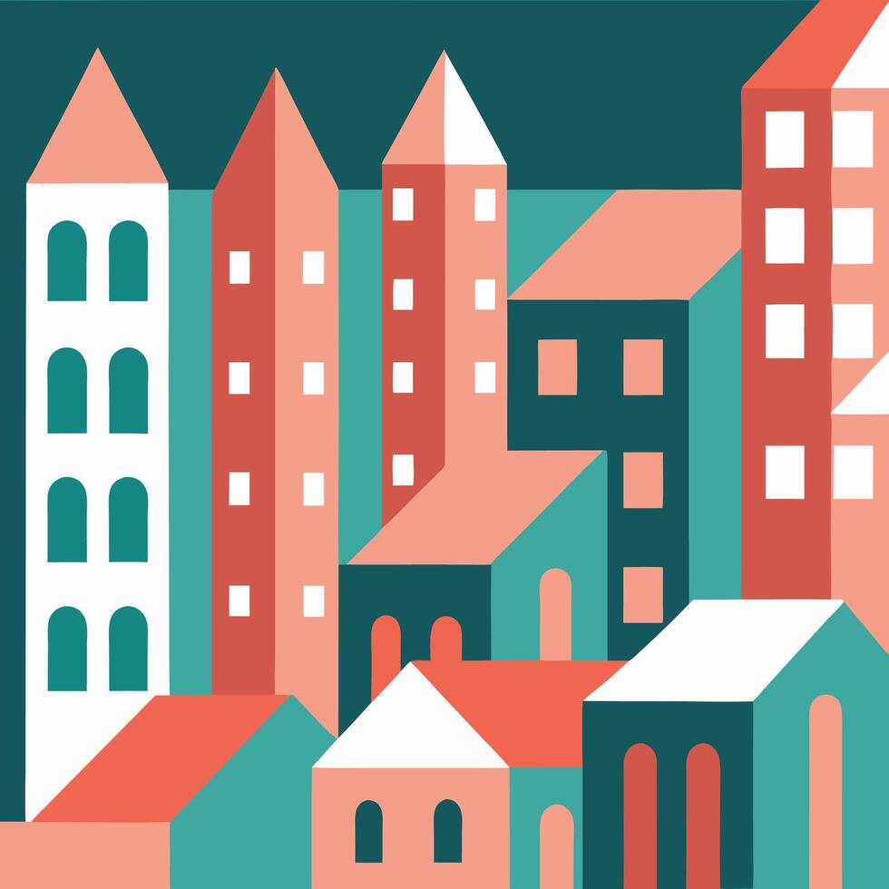 Abstract Cityscape Illustration vector