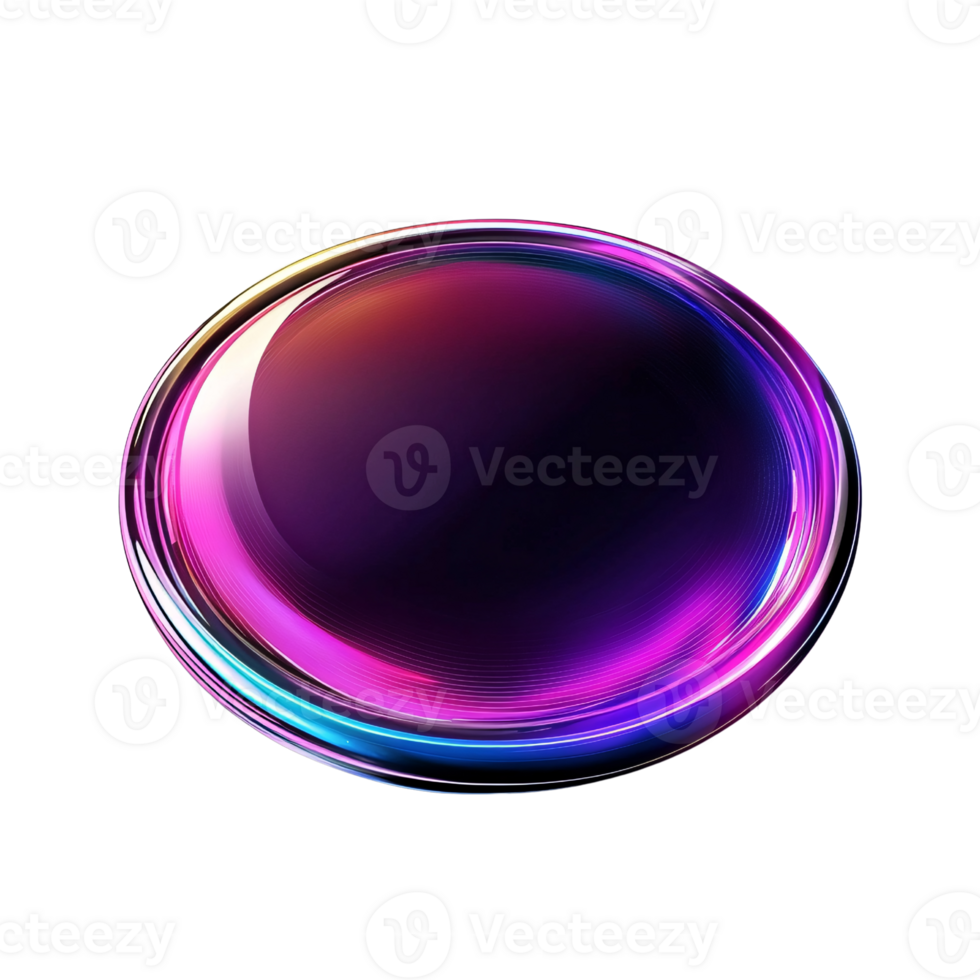 Abstract glowing circle with vibrant neon light trails on transparent background Concept of futuristic technology, energy, and portal png