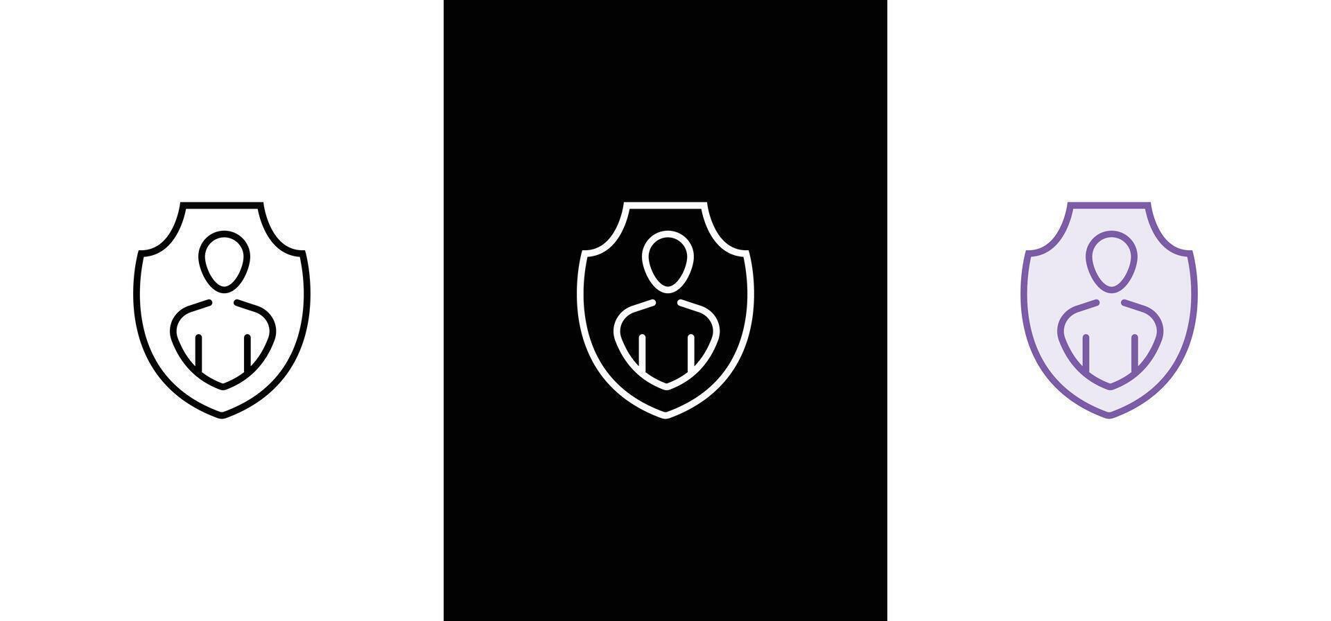 Security icon set, security icon with shield stock vector