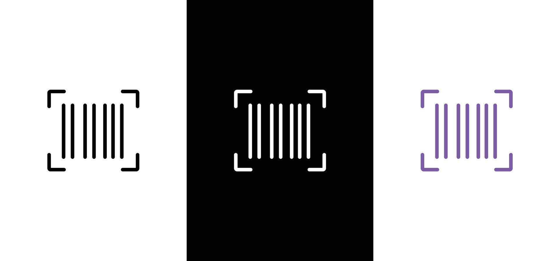 Bar code icon. Barcode scan on white background. vector