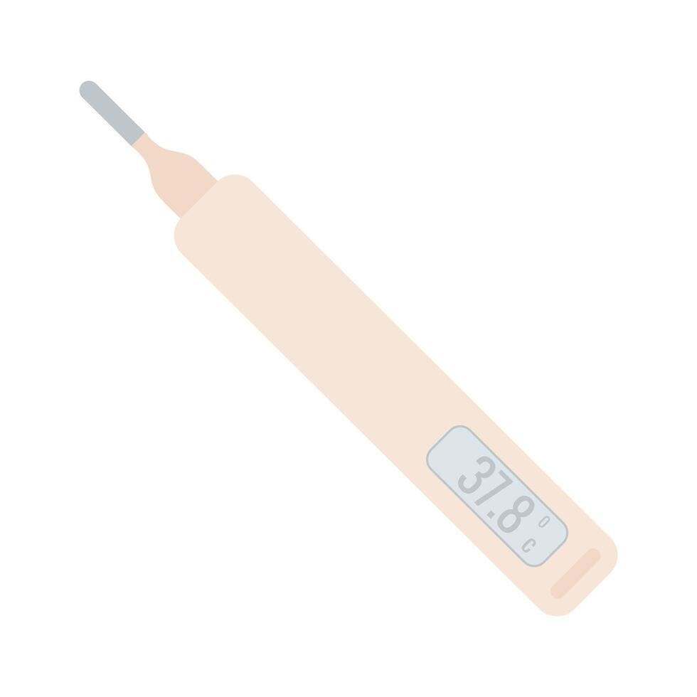 Medical thermometer in flat design. Diagnostic tool for temperature exam. illustration isolated. vector