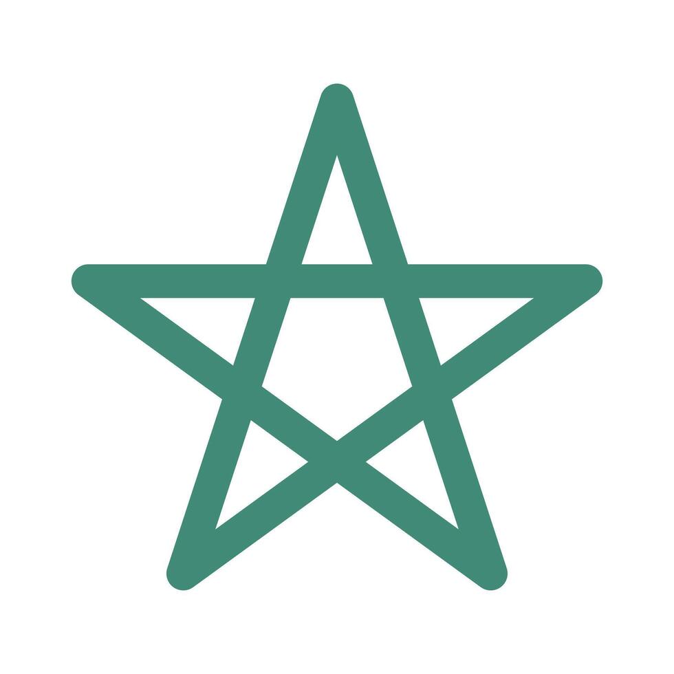 Morocco star symbol in flat design. National emblem, country insignia. illustration isolated. vector